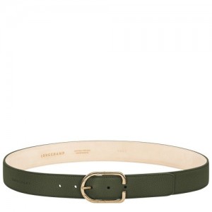 Khaki Longchamp Le Foulonné Ladies' Belt | SN-LCMP48956