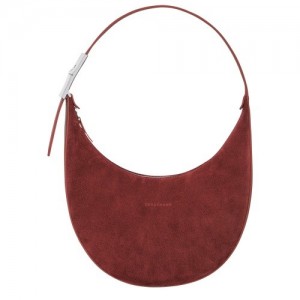 Mahogany Longchamp Roseau Essential M Hobo Bag | SN-LCMP47960