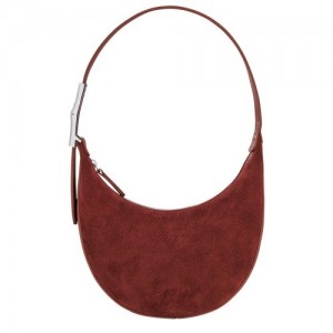 Mahogany Longchamp Roseau Essential S Hobo Bag | SN-LCMP47961