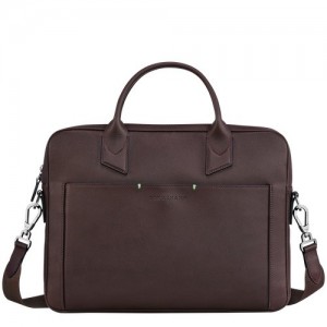 Mocha Longchamp Sur Seine Briefcase | SN-LCMP49039