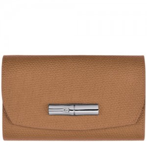 Natural Longchamp Roseau Wallet | SN-LCMP48291