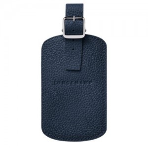 Navy Longchamp Le Foulonné Luggage Tag | SN-LCMP49425