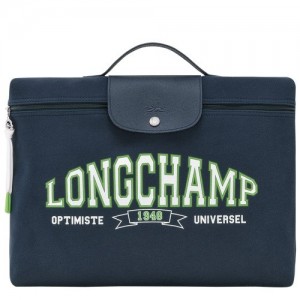 Navy Longchamp Le Pliage Collection Briefcase | SN-LCMP49063