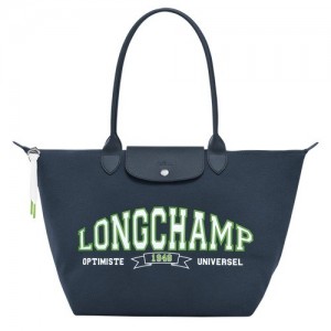 Navy Longchamp Le Pliage Collection L Tote Bag | SN-LCMP48077