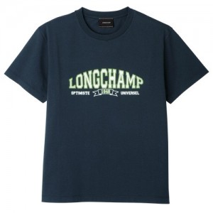 Navy Longchamp T-shirt | SN-LCMP48712