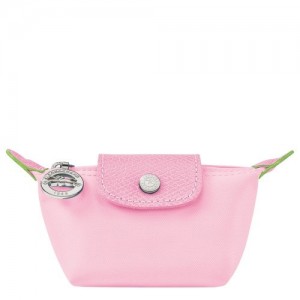 Pink Longchamp Le Pliage Green Coin Purse | SN-LCMP48353