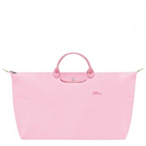 Pink Longchamp Le Pliage Green M Travel Bag | SN-LCMP49344