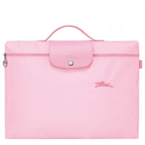 Pink Longchamp Le Pliage Green S Briefcase | SN-LCMP49018