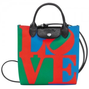 Red/Navy Longchamp X Robert Indiana Xs Crossbody Bag | SN-LCMP49202