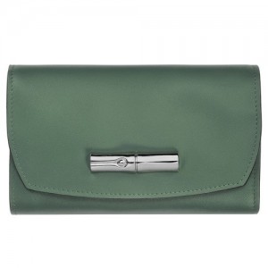 Sage Longchamp Roseau Wallet | SN-LCMP48313