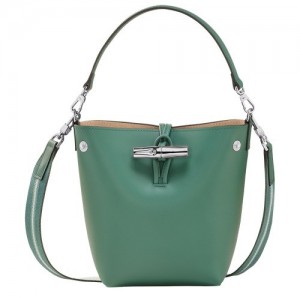 Sage Longchamp Roseau Xs Bucket Bag | SN-LCMP47940