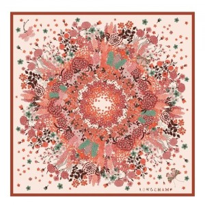 Sienna Longchamp Collier De Fleurs Silk Scarf 90 | SN-LCMP48887