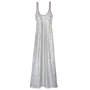 Silver Longchamp Long Dress | SN-LCMP48663