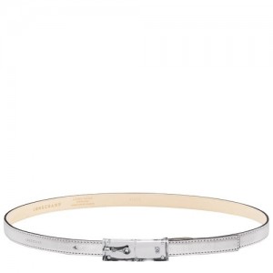 Silver Longchamp Roseau Essential Ladies' Belt | SN-LCMP48958