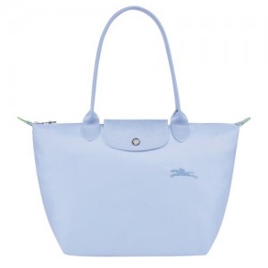 Sky Blue Longchamp Le Pliage Green M Tote Bag | SN-LCMP47966