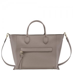 Taupe Longchamp Mailbox Briefcase | SN-LCMP48160