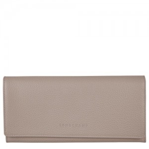 Turtledove Longchamp Le Foulonné Continental Wallet | SN-LCMP48267