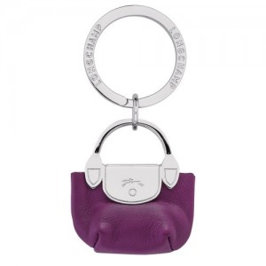 Violet Longchamp Le Pliage Xtra Key Rings | SN-LCMP49287