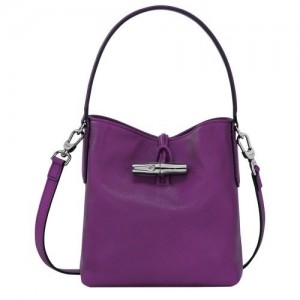 Violet Longchamp Roseau Xs Bucket Bag | SN-LCMP47936