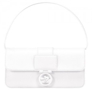 White Longchamp Box-trot M Hobo Bag | SN-LCMP48054