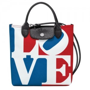 White Longchamp X Robert Indiana Xs Crossbody Bag | SN-LCMP49203