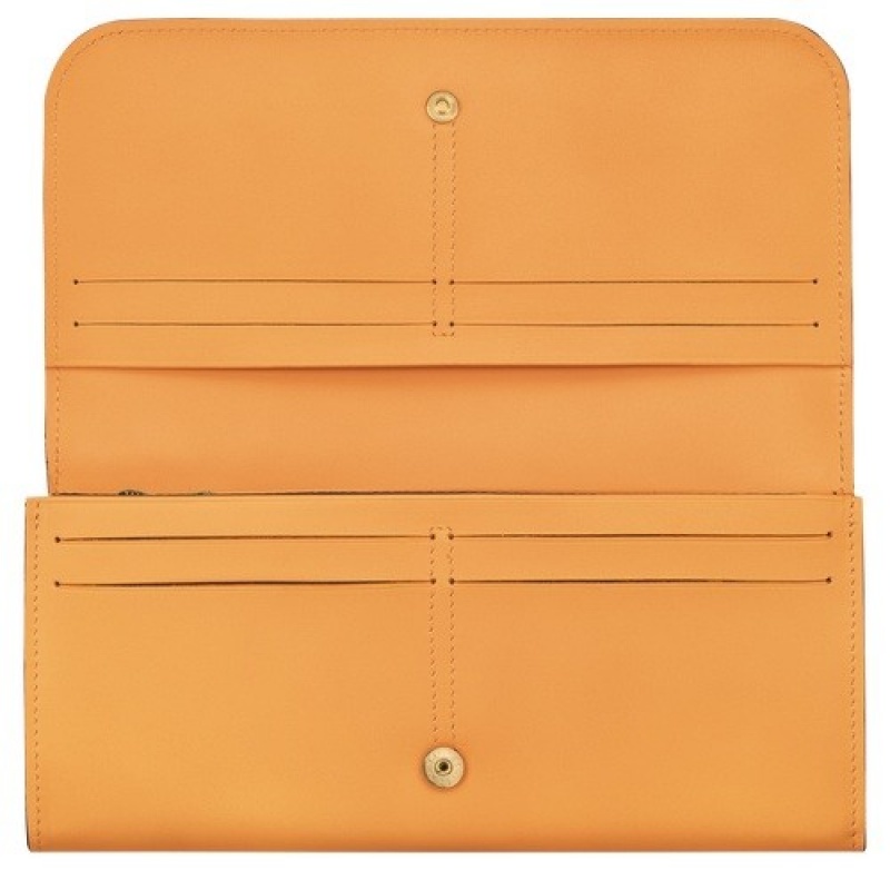 Apricot Longchamp Box-trot Continental Wallet | SN-LCMP48300