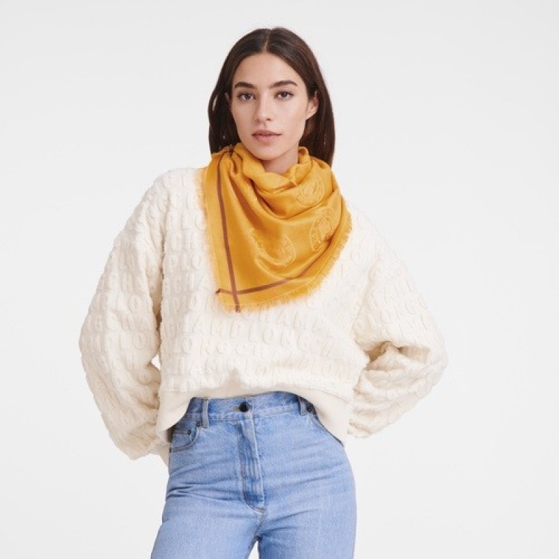 Apricot Longchamp La MéDaille Shawl | SN-LCMP48929