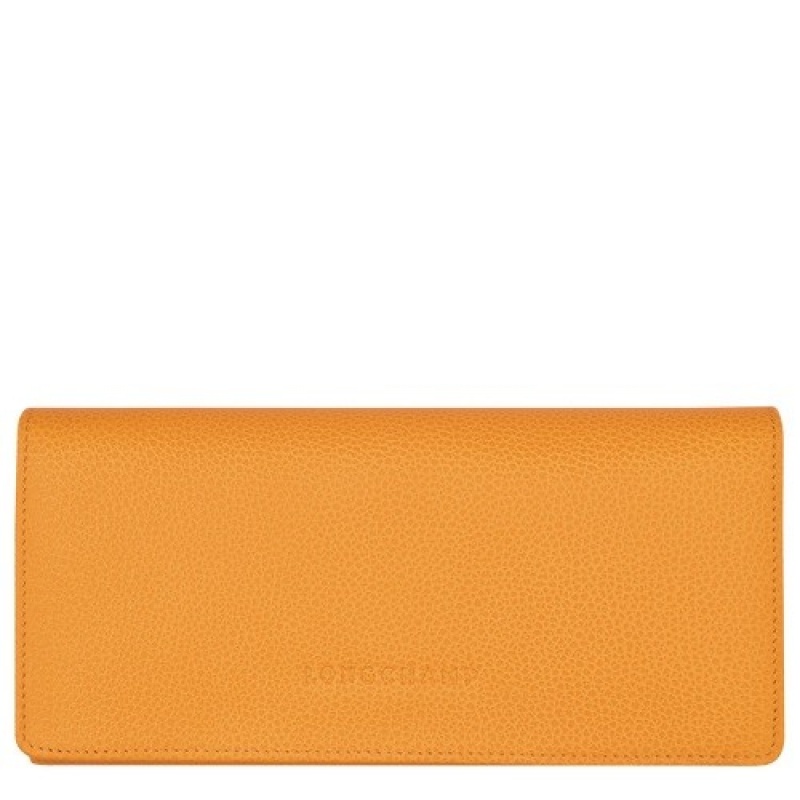 Apricot Longchamp Le Foulonné Continental Wallet | SN-LCMP48306