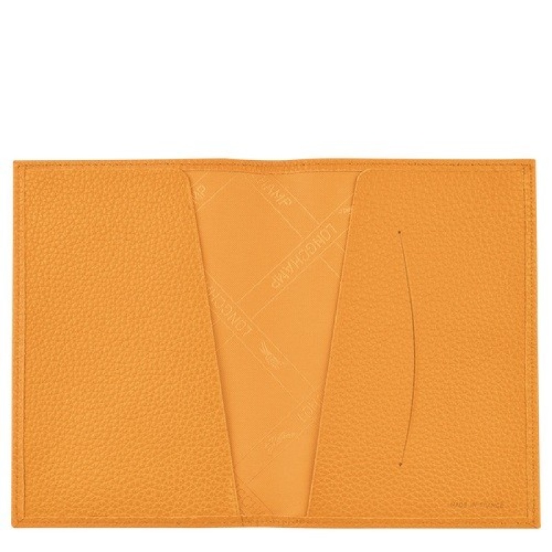 Apricot Longchamp Le Foulonné Passport Cover | SN-LCMP49420