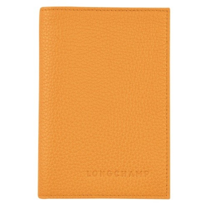 Apricot Longchamp Le Foulonné Passport Cover | SN-LCMP49420