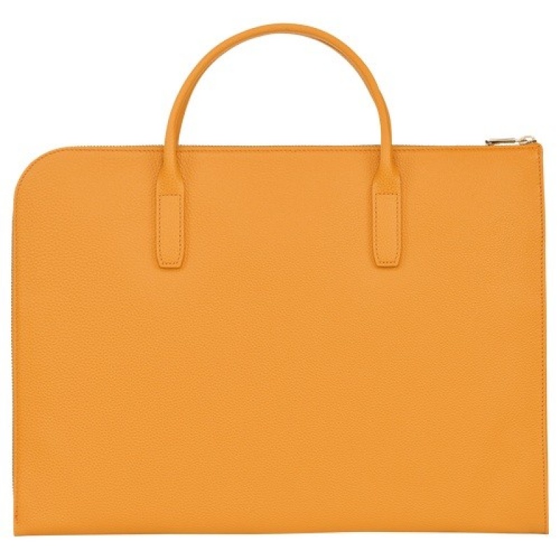 Apricot Longchamp Le Foulonné S Briefcase | SN-LCMP49055