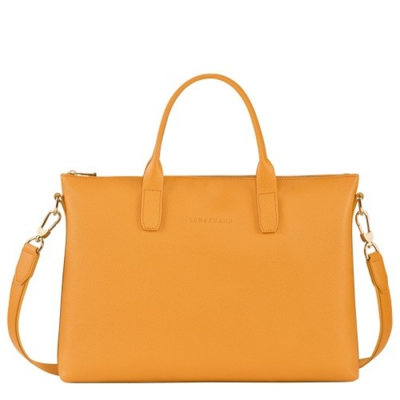 Apricot Longchamp Le Foulonné S Briefcase | SN-LCMP49060