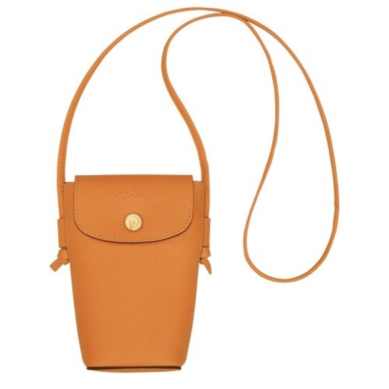 Apricot Longchamp éPure Phone Case With Leather Lace | SN-LCMP48239