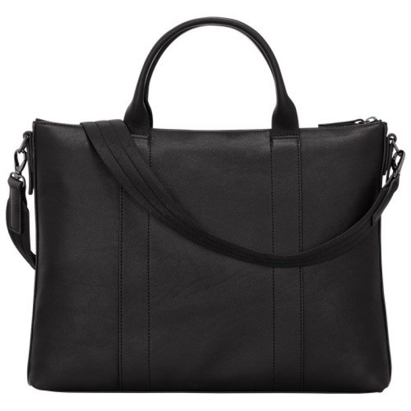 Black Longchamp 3d Briefcase | SN-LCMP48189