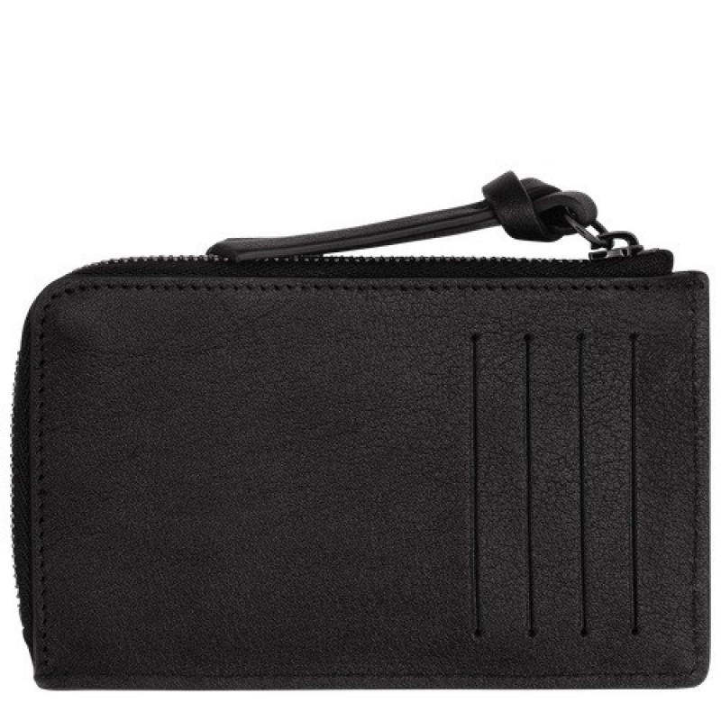 Black Longchamp 3d Card Holder | SN-LCMP48340