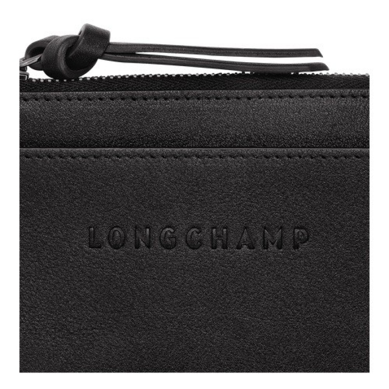 Black Longchamp 3d Card Holder | SN-LCMP48340