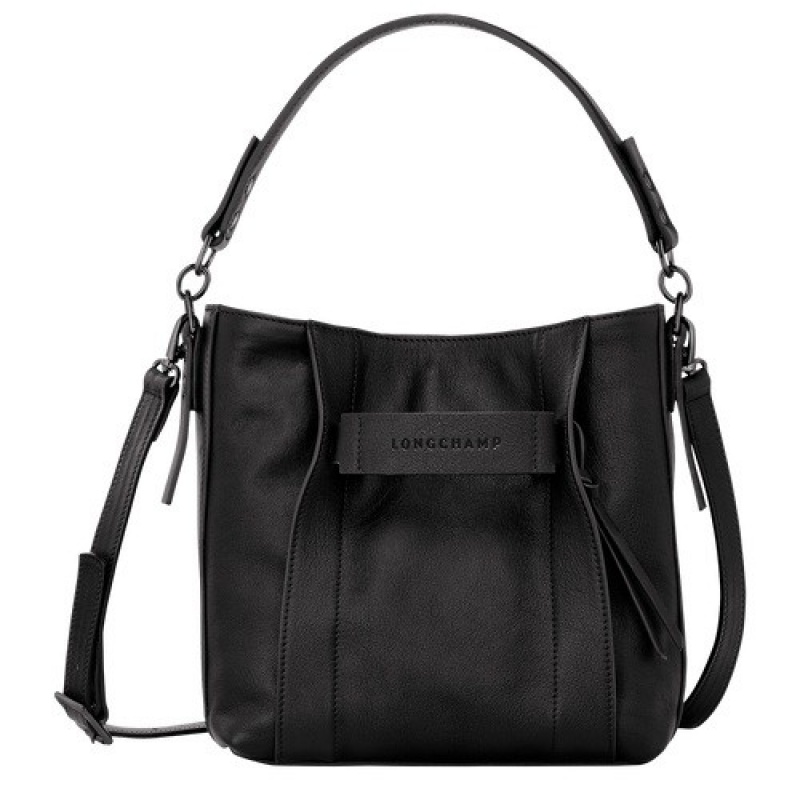 Black Longchamp 3d S Crossbody Bag | SN-LCMP47855