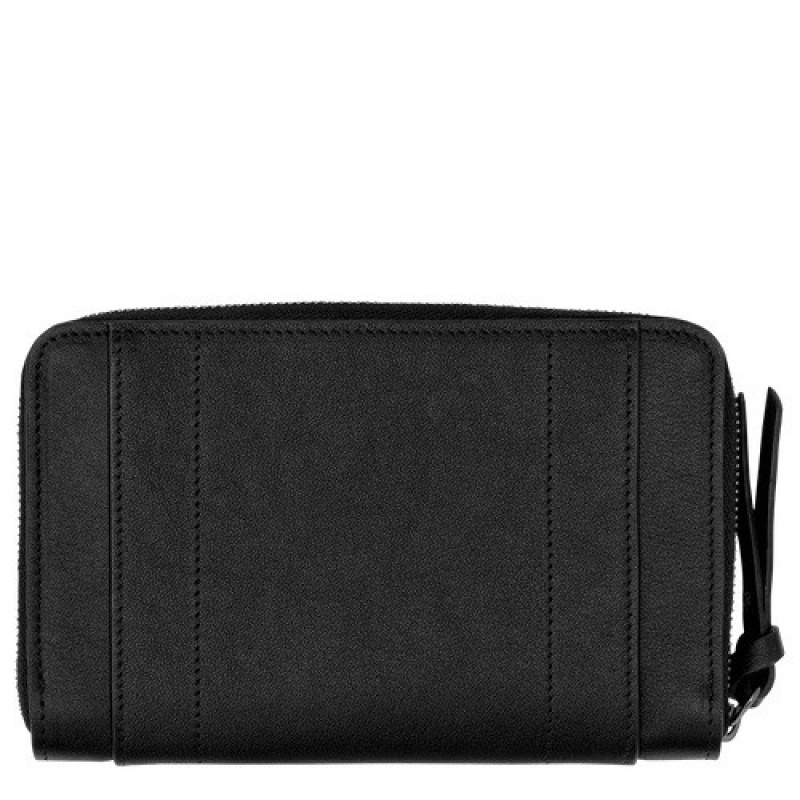 Black Longchamp 3d Wallet | SN-LCMP48259