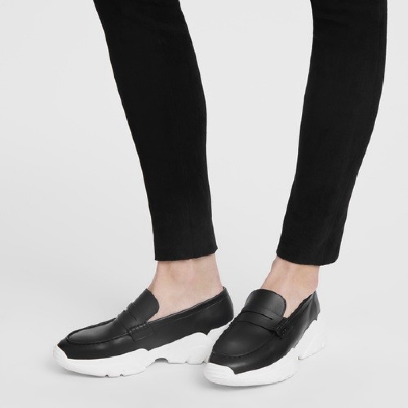 Black Longchamp Au Sultan Loafer | SN-LCMP48811