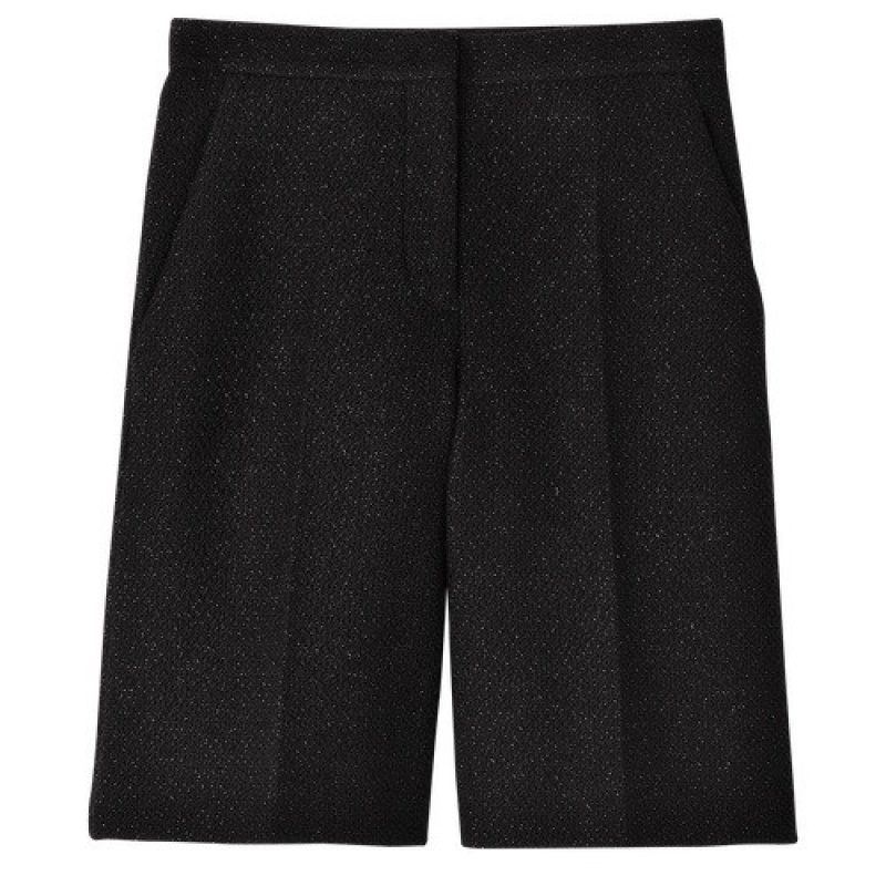 Black Longchamp Bermuda Shorts | SN-LCMP48771