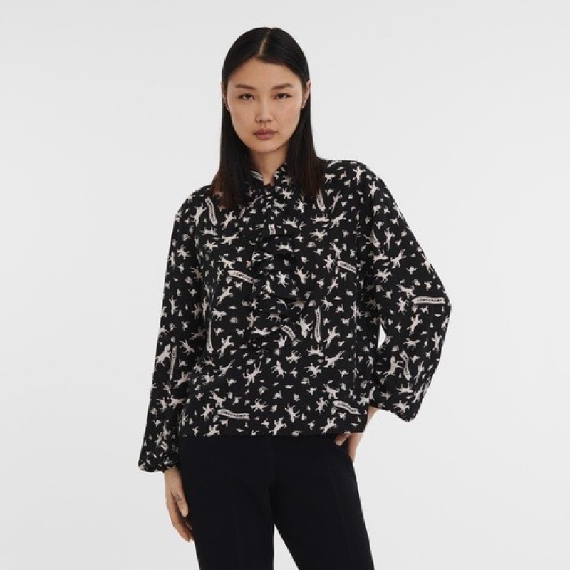 Black Longchamp Blouse | SN-LCMP48698