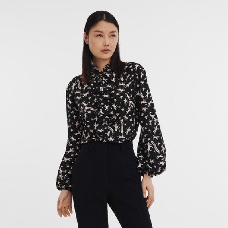 Black Longchamp Blouse | SN-LCMP48698