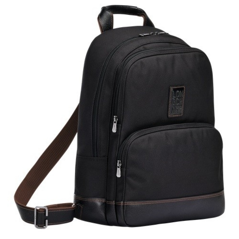 Black Longchamp Boxford Backpack | SN-LCMP49111