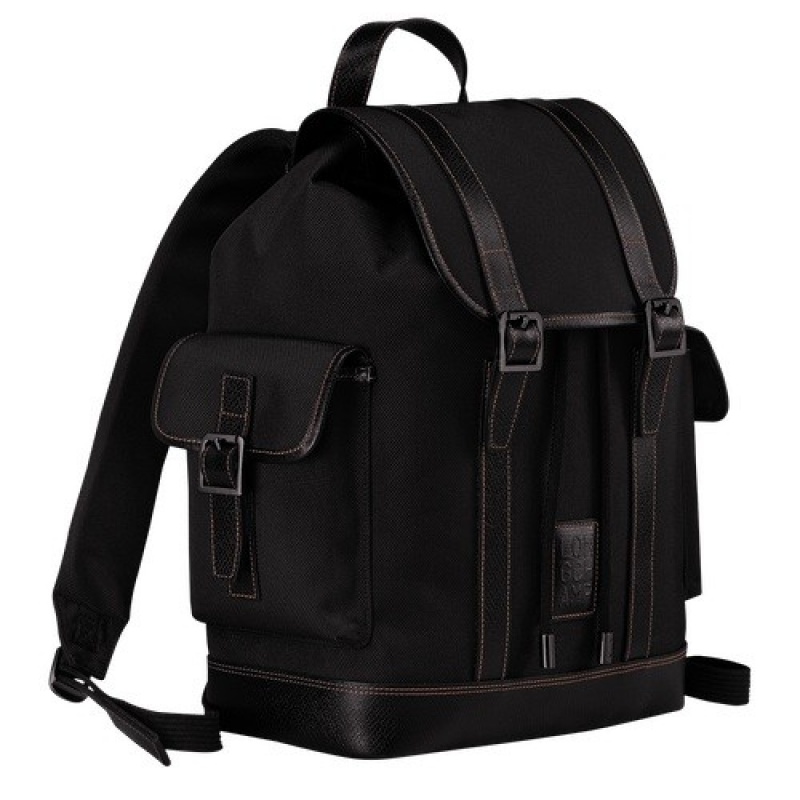 Black Longchamp Boxford Backpack | SN-LCMP49114