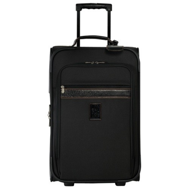 Black Longchamp Boxford M Suitcase | SN-LCMP49377