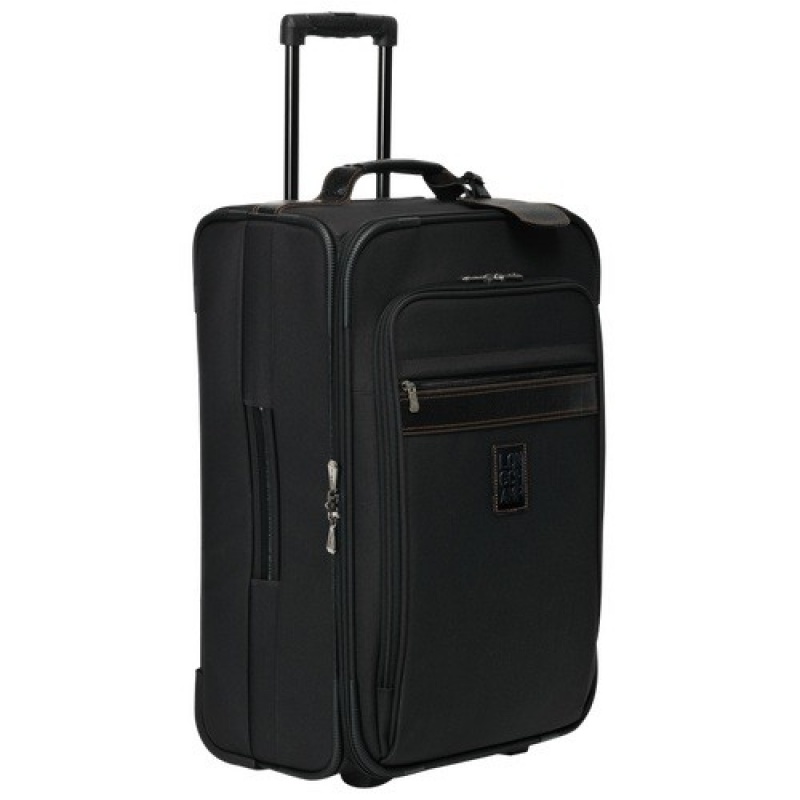 Black Longchamp Boxford M Suitcase | SN-LCMP48565