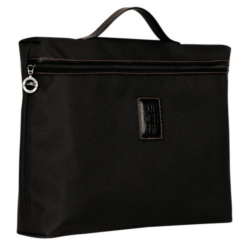 Black Longchamp Boxford S Briefcase | SN-LCMP49027