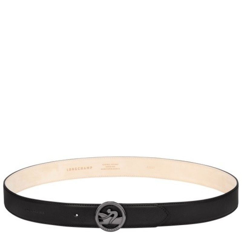 Black Longchamp Box-trot Men\'s Belt | SN-LCMP49437