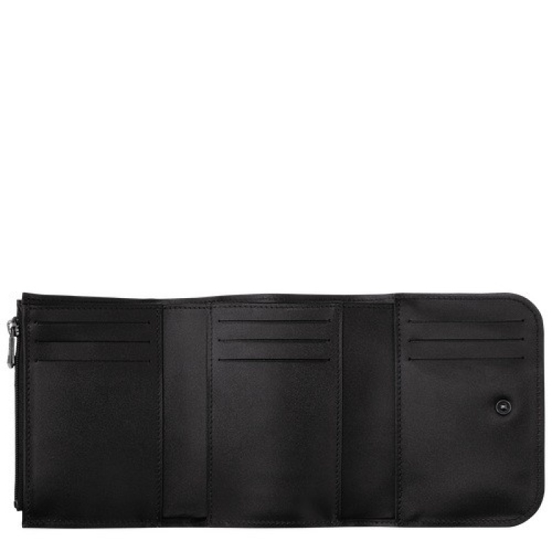 Black Longchamp Box-trot Wallet | SN-LCMP48303