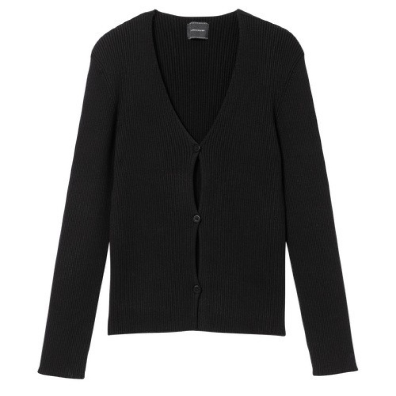 Black Longchamp Cardigan | SN-LCMP48701